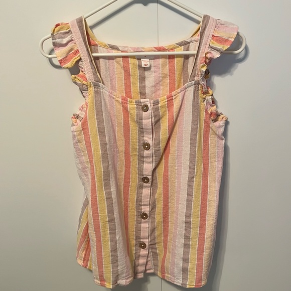 Girls cat & Jack flutter sleeve top - Picture 1 of 3